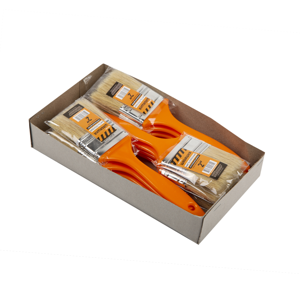 Кисть плоская "шабашка" №2 /50 мм (12/720) пласт.ручка  109-4220