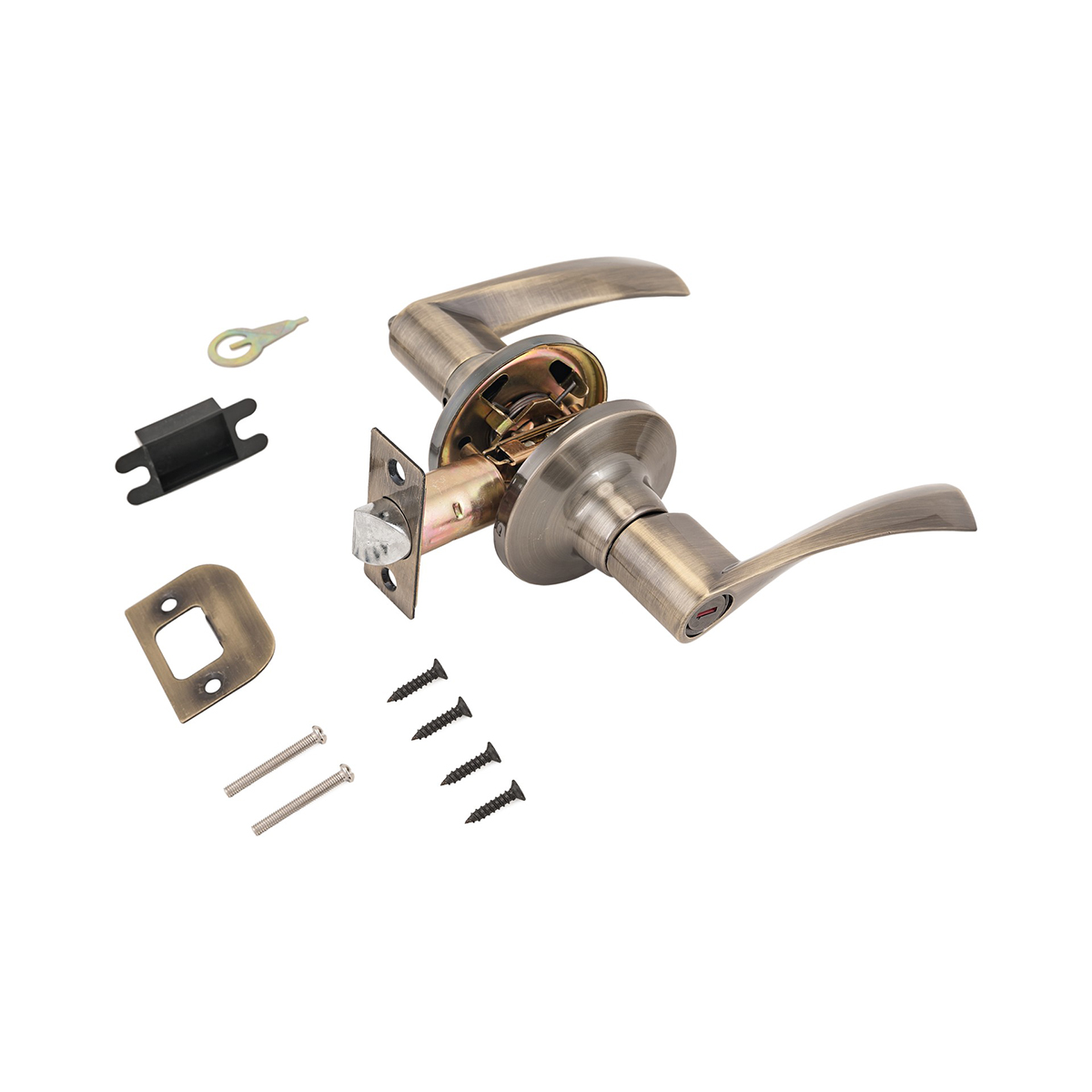 Защелка дверная 8901 bk ab (фиксатор) бронза (1/20) "стандарт"