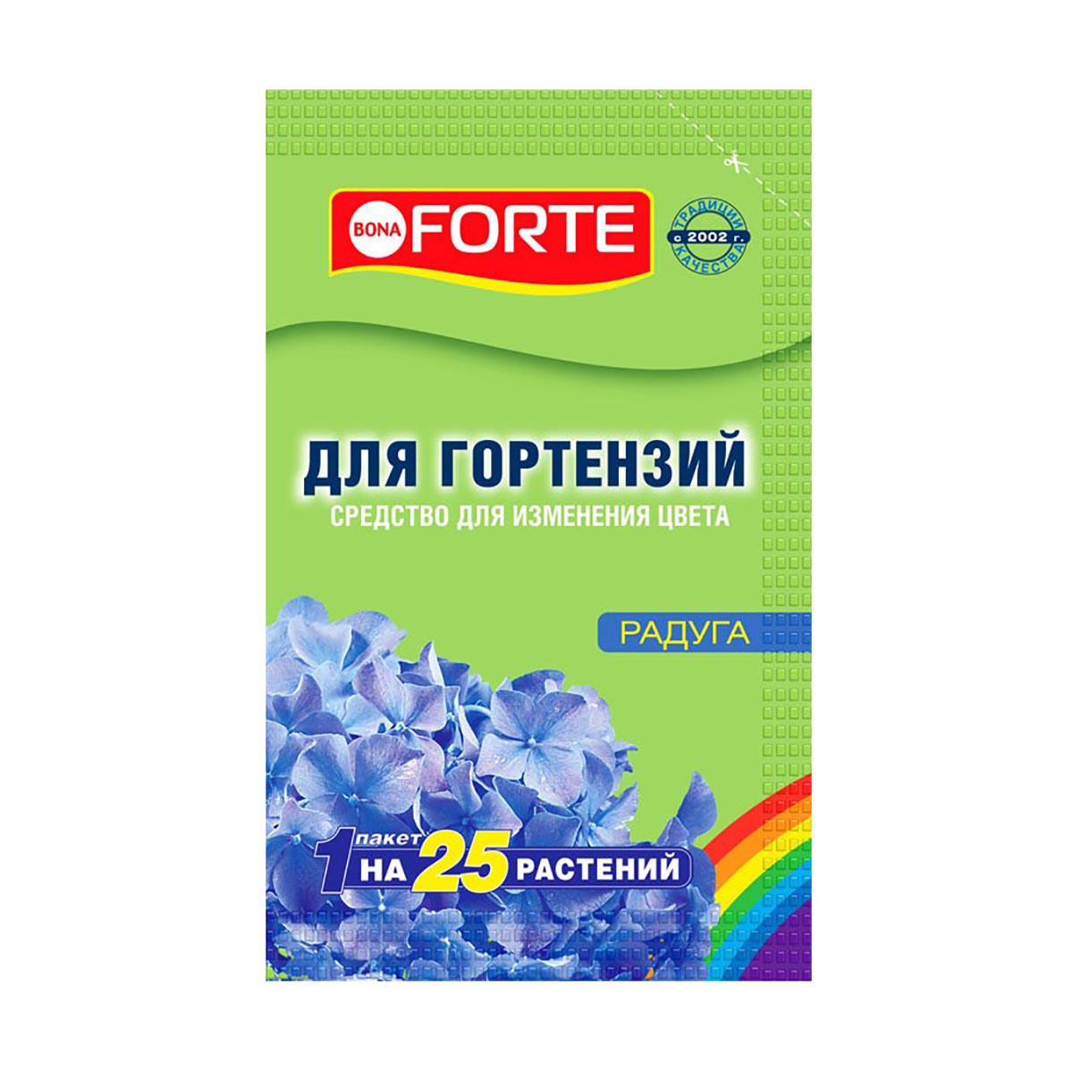 Средство сухое "bona forte" для изменения цвета гортензий (радуга) 100 г (1/16)