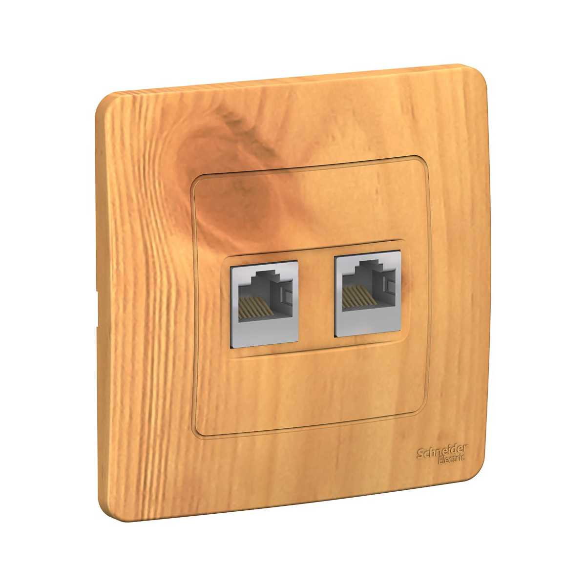 Розетка компьютерная "blanca" 2-х местн. rj45, ясень (1/10/20) "schneider"