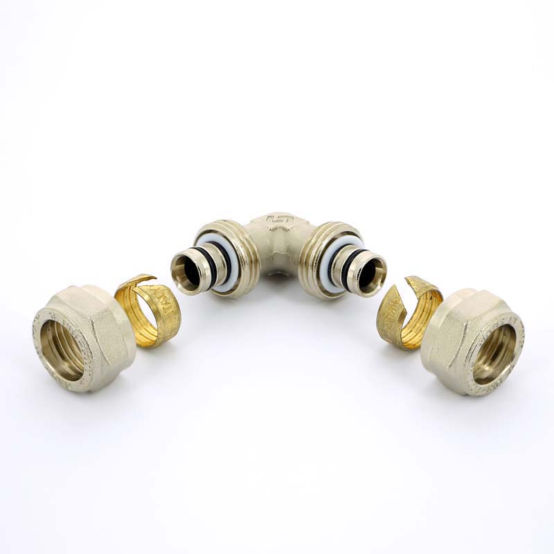 Обжимной равнопроходной угол 16 х 16 мм, 90° UNI-FITT