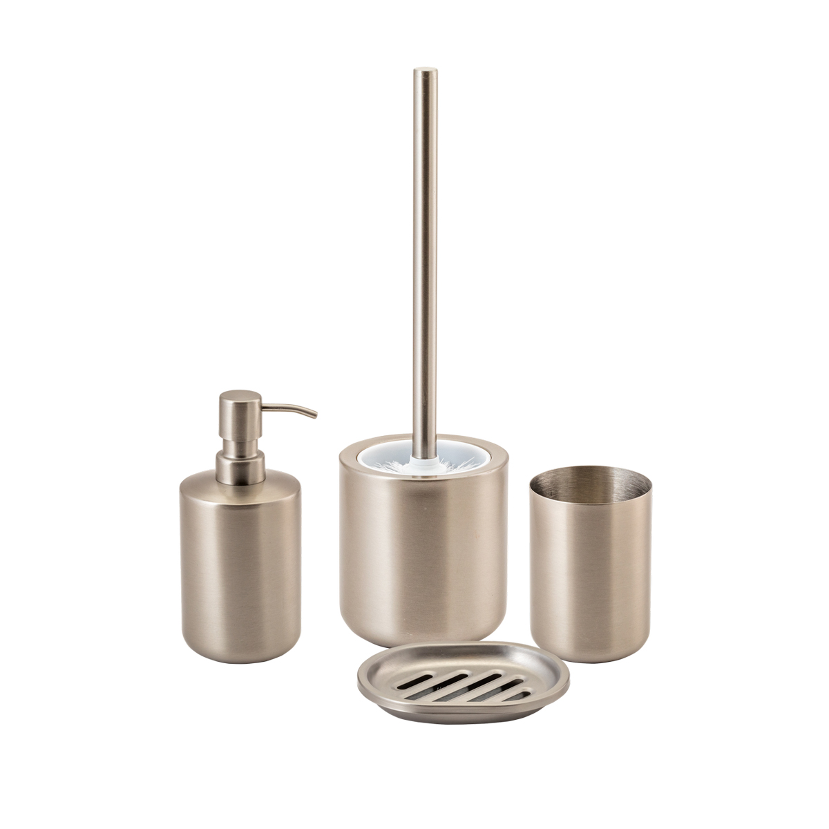 Туалетный набор "kropp" ерш с подставкой , нержав. (1/6) "аквадекор" attm-0415crm-05