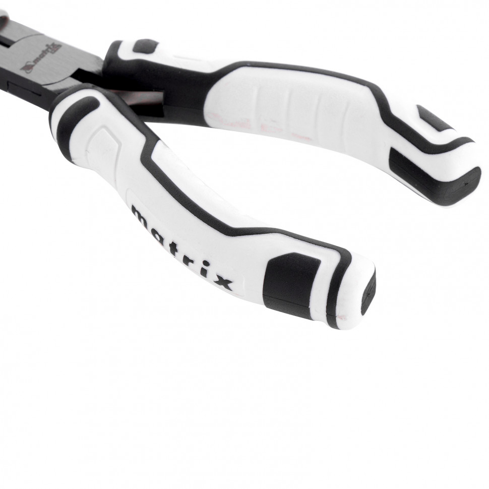 Длинногубцы Mini, 125 мм, изогнутые, авторазжим, Pro Matrix (17831)