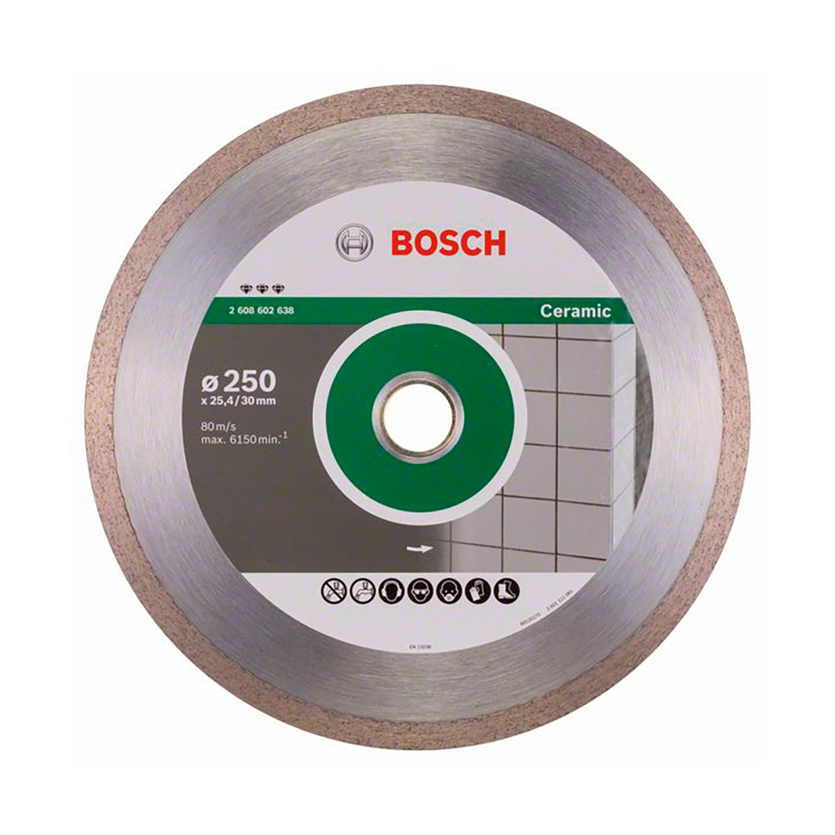 Круг отрезной алмазный по камню 250 х 2,4 х 30/25,4 мм (1) "bosch" 2608602638