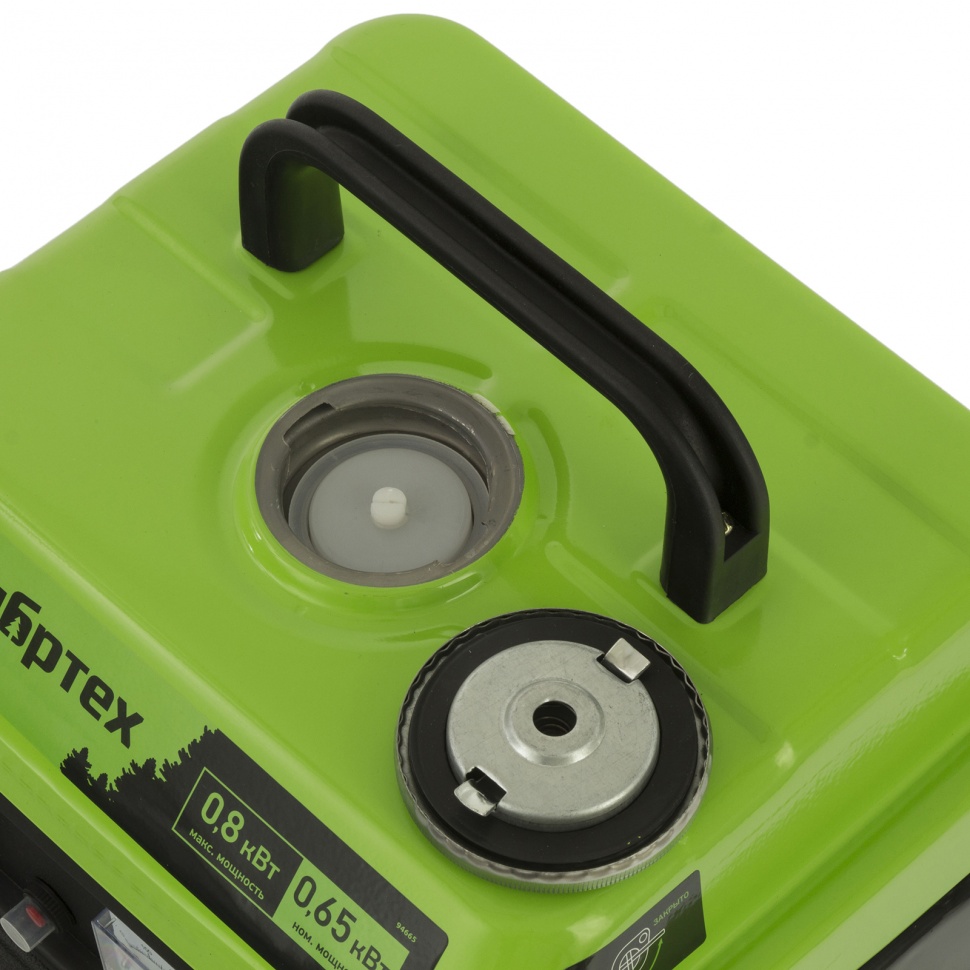 Генератор бензиновый БС-950, 0.8 кВт, 230 В, 2-х тактный, 4 л, ручной стартер Сибртех (94665)