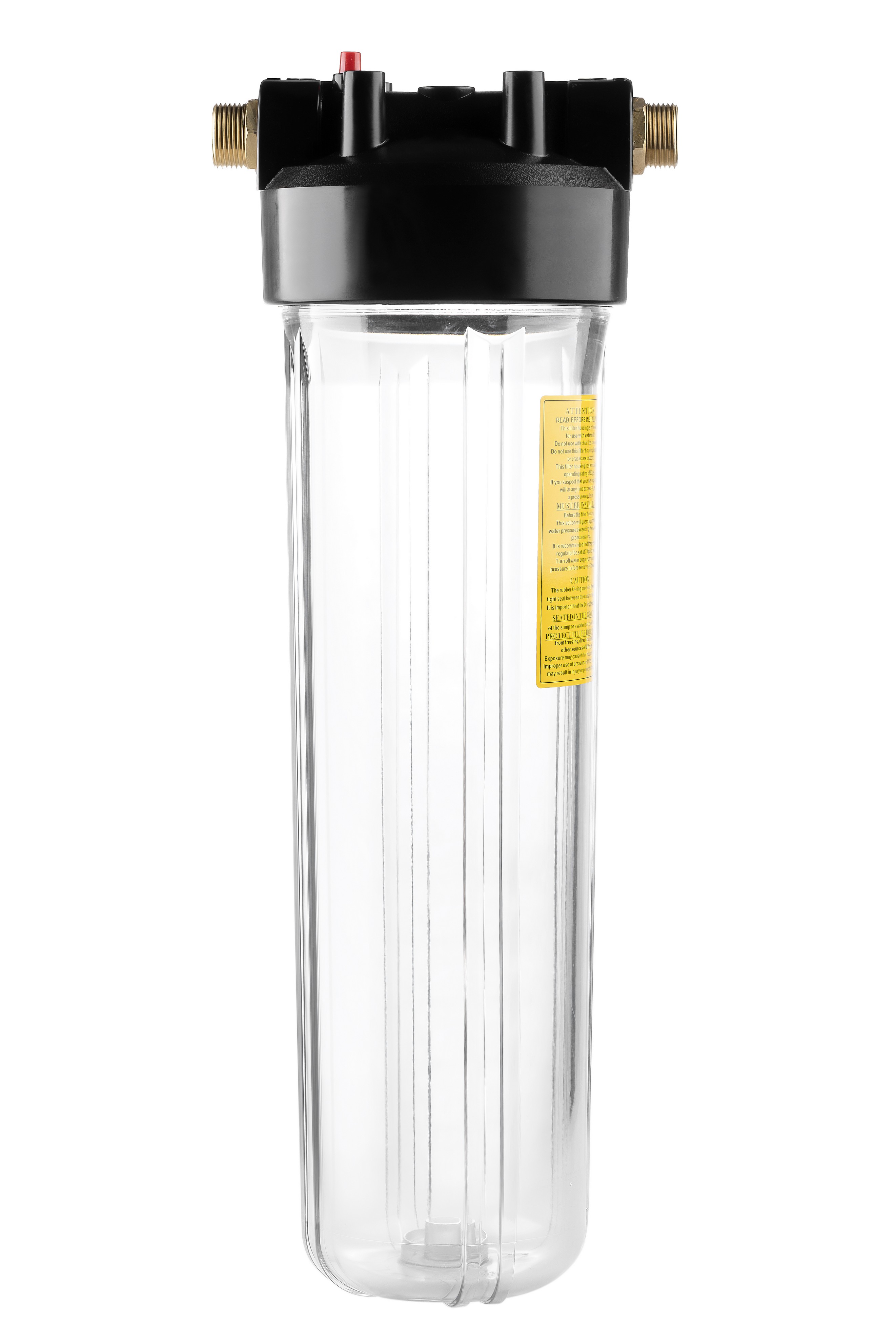 Корпус ГЕЙЗЕР 1" под картридж 20" Big Blue прозрачный для холодной воды, лат. ниппели