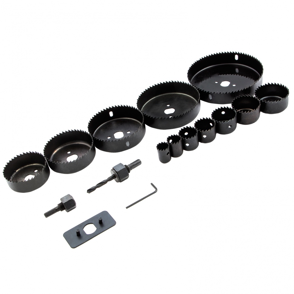 Набор кольцевых пил по дереву, 19-127 мм, 12 предметов Matrix (70472)