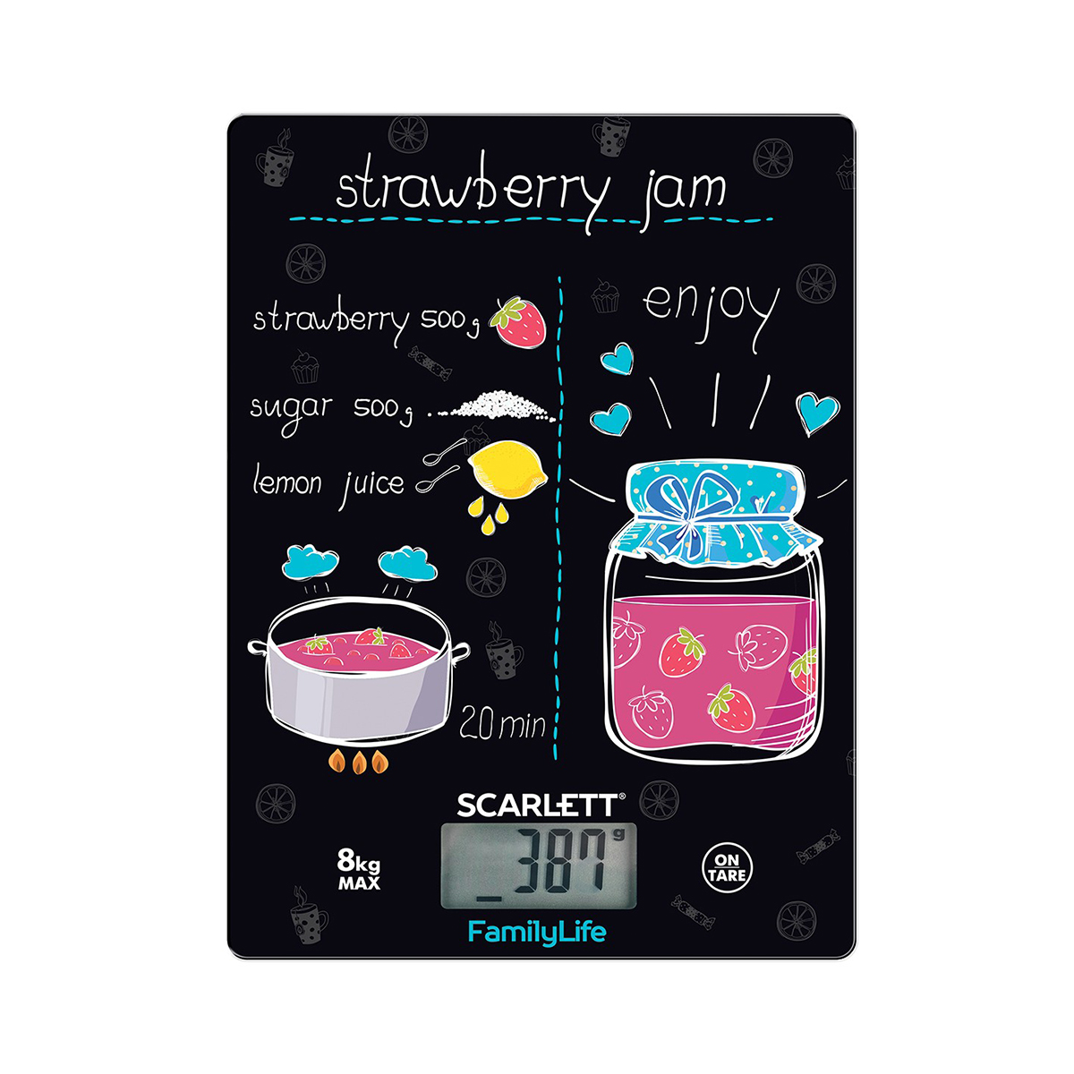 Весы кухонные электронные sc-ks57p90 (1/12) "scarlett"