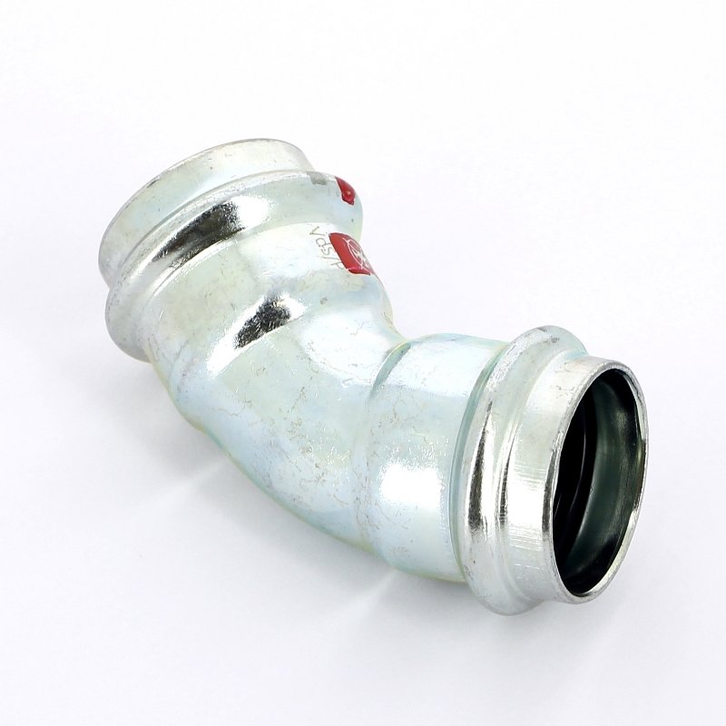 Угол пресс 45°28 оцинкованная сталь Prestabo VIEGA