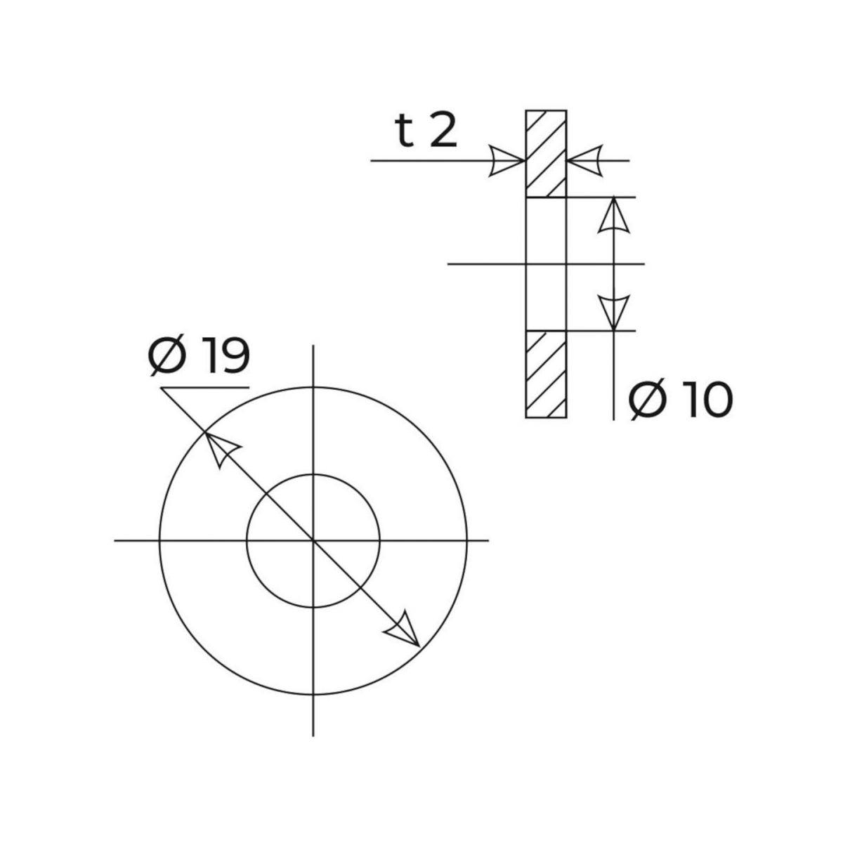 Прокладка для воды 1/2" резиновая (белая) (6 шт.) (10/200) "mpf"