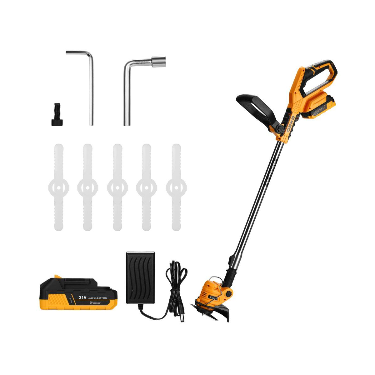 Триммер аккум. dktr21 (аккум. 2 шт.) (1) "deko" 063-4239