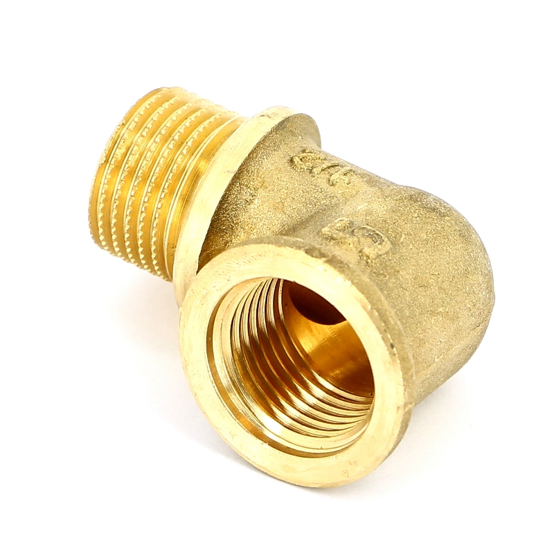 Колено резьбовое ВН 1/2" x 1/2" с упором, латунь UNI-FITT