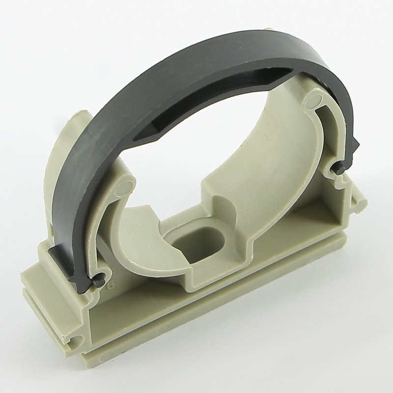 Зажим с лентой одинарный 40 мм полипропилен PP-R FV-PLAST серый