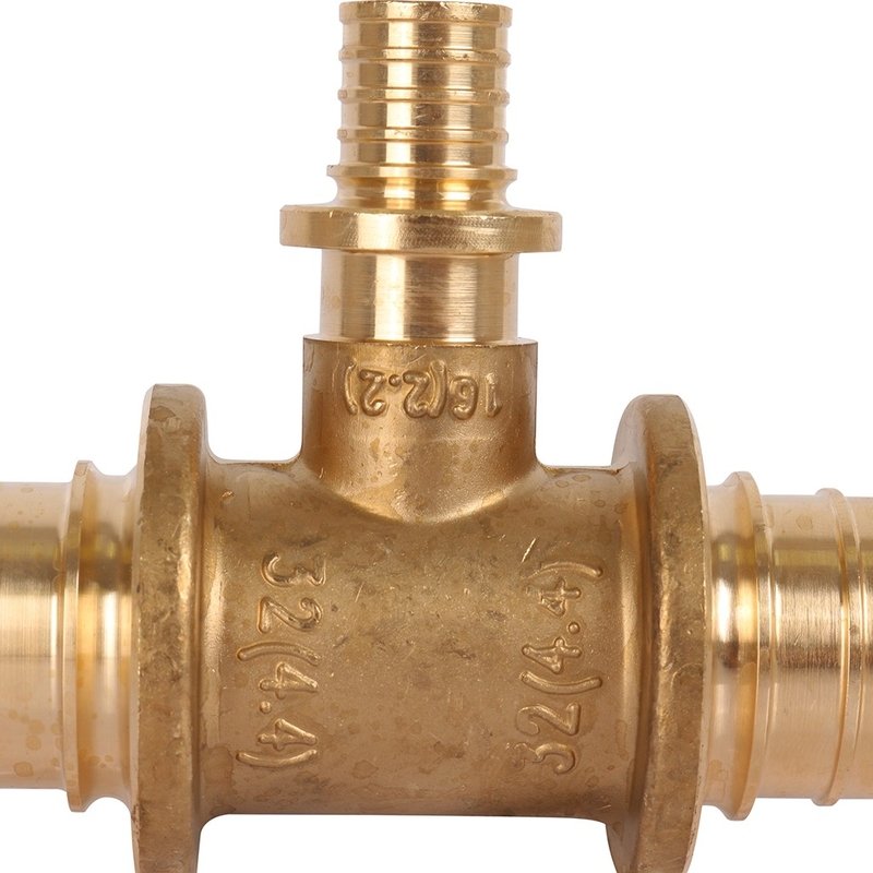 Тройник переходной 32 x 16 x 32 аксиальный для труб PE-X STOUT