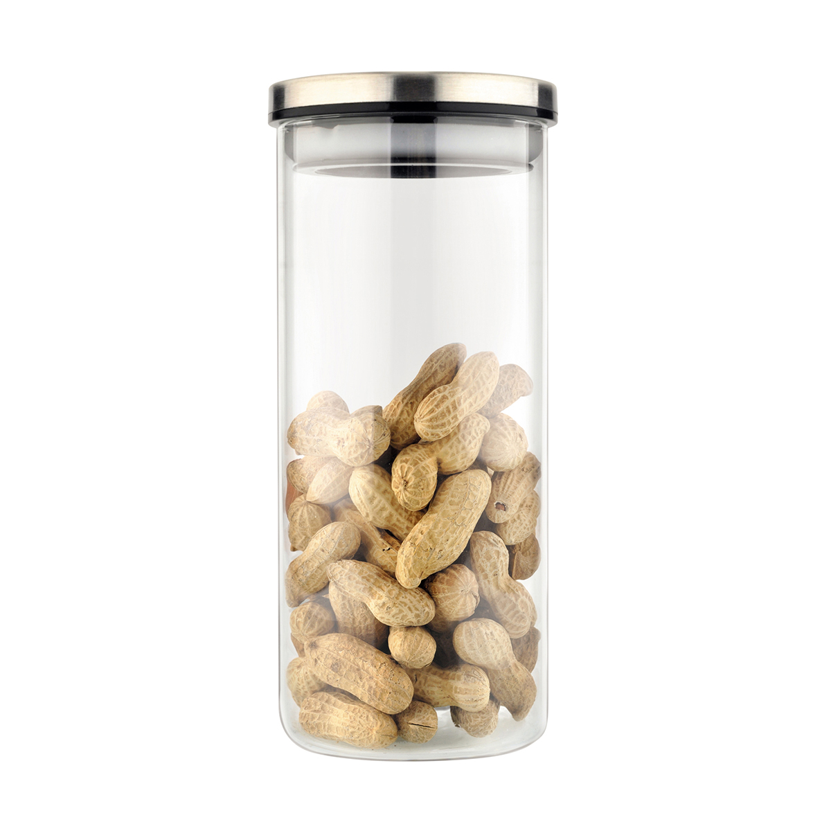 Банка для сыпучих продуктов "oceano" 1,3 л стекло, нержав. крышка (1/30) "mallony"