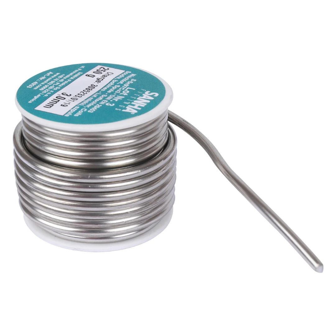 Припой мягкий S-Sn97Cu3 катушка 3,0 мм SANHA 250 г