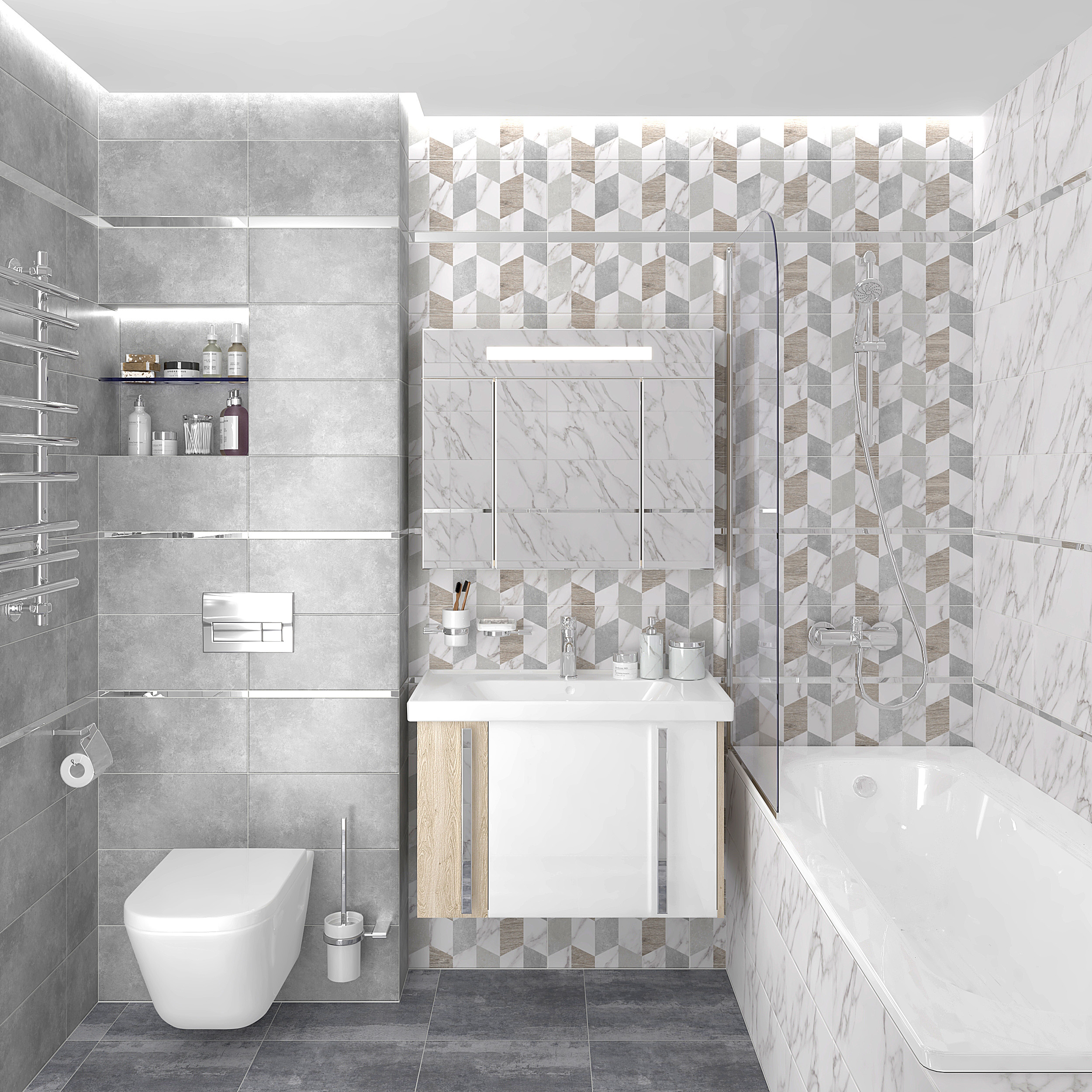 Blanco плитка настенная белый микс 08-00-01- 20x40