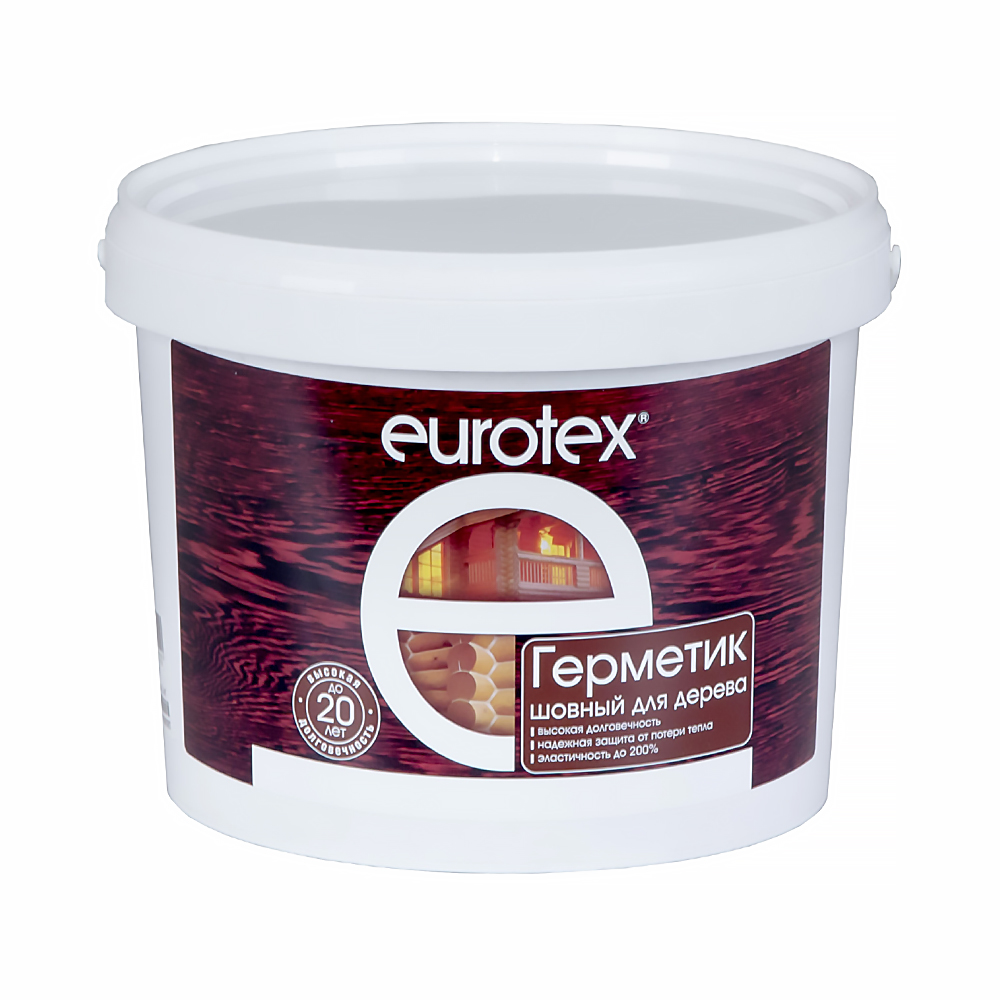 Герметик шовный для дерева "евротекс" белый  3 кг (1) "рогнеда"