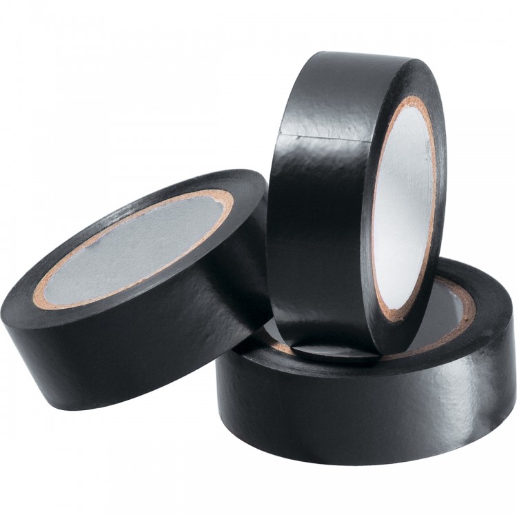 Набор изоленты черной, 19 мм х 10 м, 3 шт Matrix (88857)