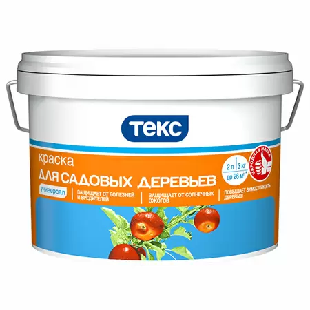 ТЕКС УНИВЕРСАЛ ДЛЯ САДОВЫХ ДЕРЕВЬЕВ краска водно-дисперсионная, глубокоматовая (3кг)