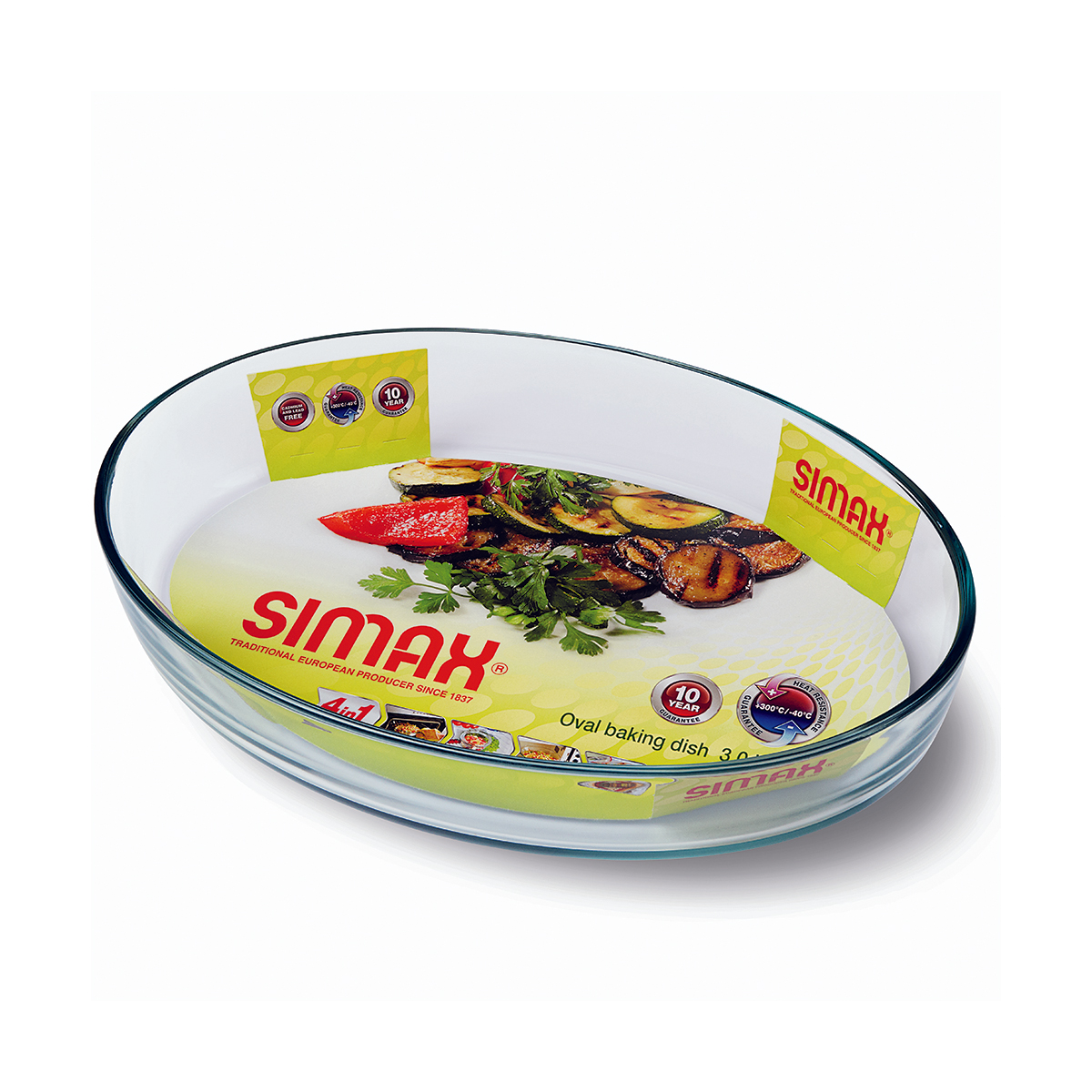 Форма для выпечки "simax" classic 35*24*6 см овальная, жаропрочн. стекло (1/9)