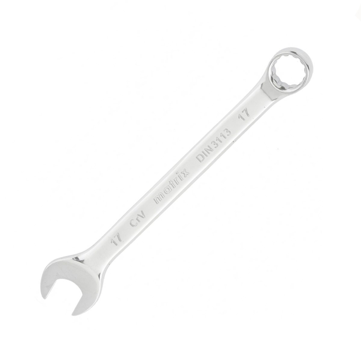 Ключ комбинированный 17 мм полиров. хром (1/120) "matrix"