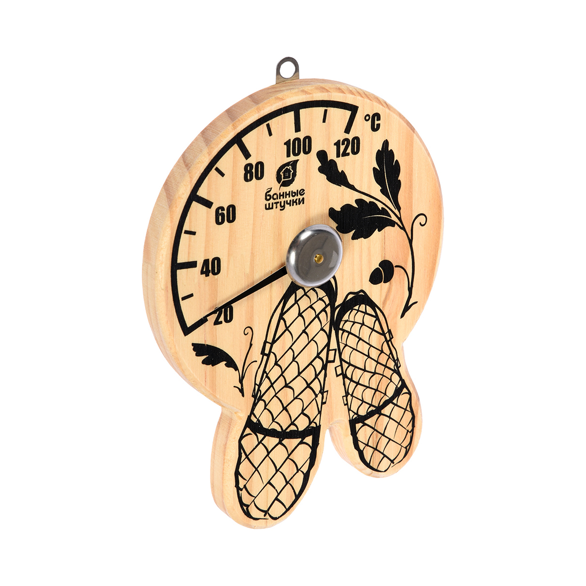 Термометр для бани "лапти" (1/10) "банные штучки" 18040