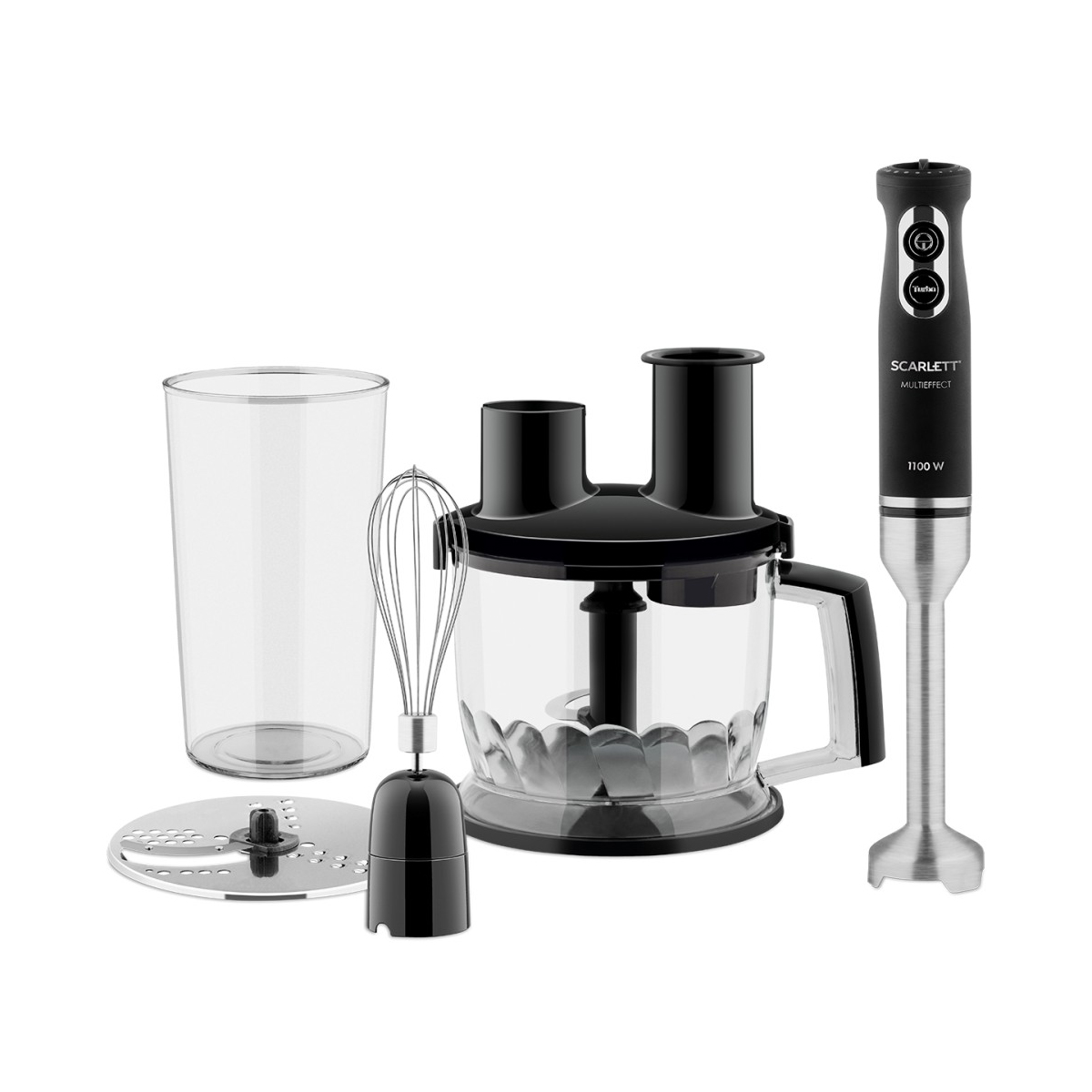 Блендер-процессор погружной sc-hb42k08 1100 вт, 8 скоростей (1/4) "scarlett"