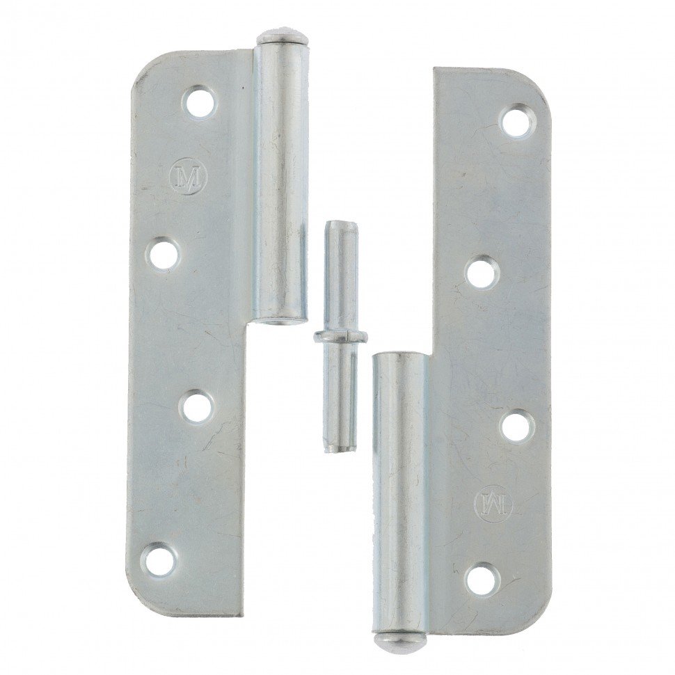 Петля накладная ПН1-130 левая, цинк, 4 шт, (Металлист) (91555)