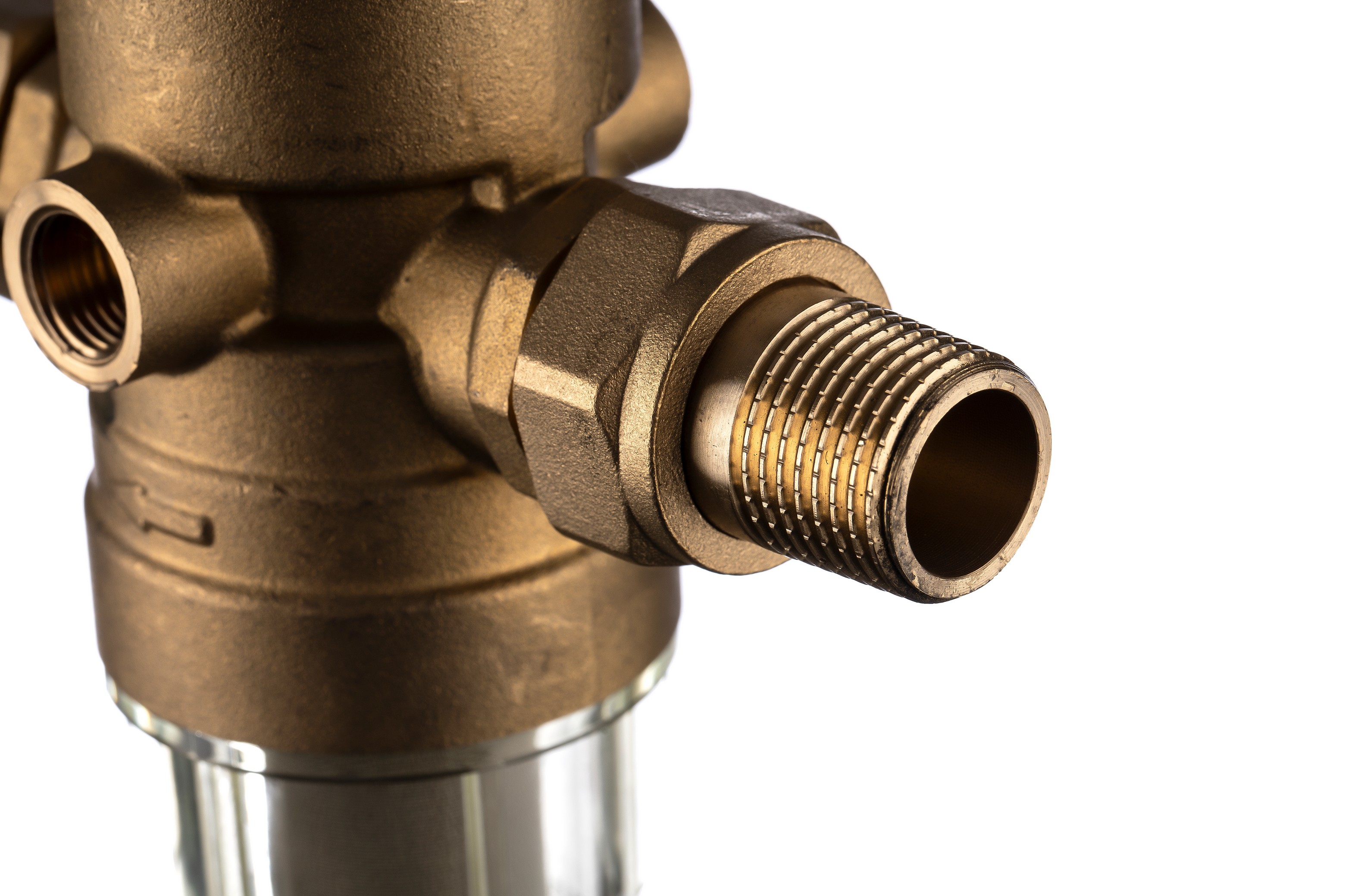 Фильтр магистральный для тонкой очистки 1/2", промывной, Гейзер Бастион, для ХВС с редуктором