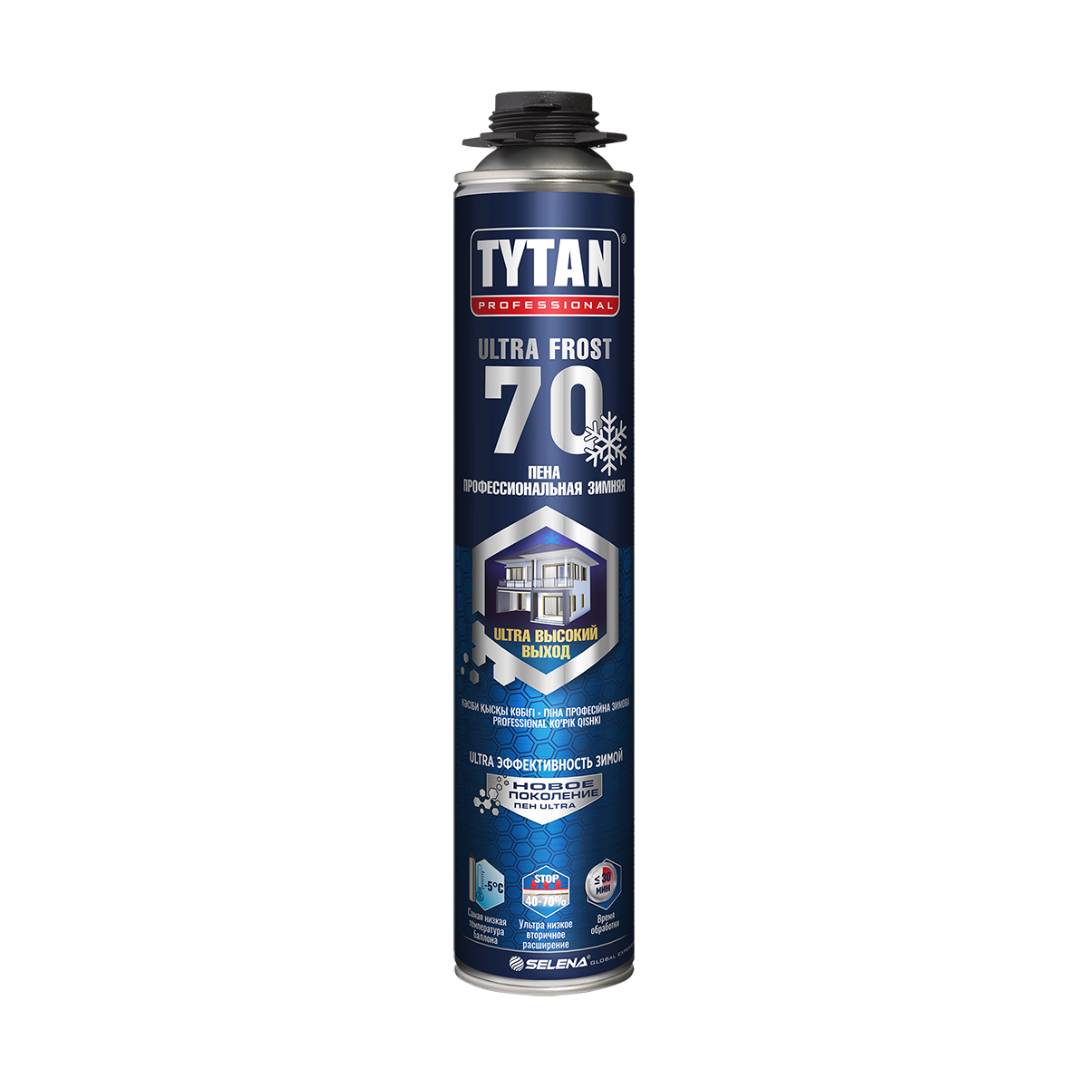 Пена монтажная "tytan professional ultra frost 70" профи 870 мл зимняя (12/672)