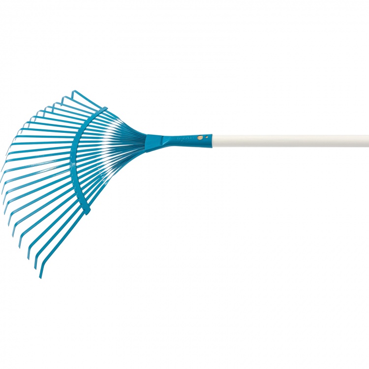 Грабли веерные стальные, 430 х 1550 мм, 22 плоских зуба, лакированный черенок, Luxe, Palisad (617885)