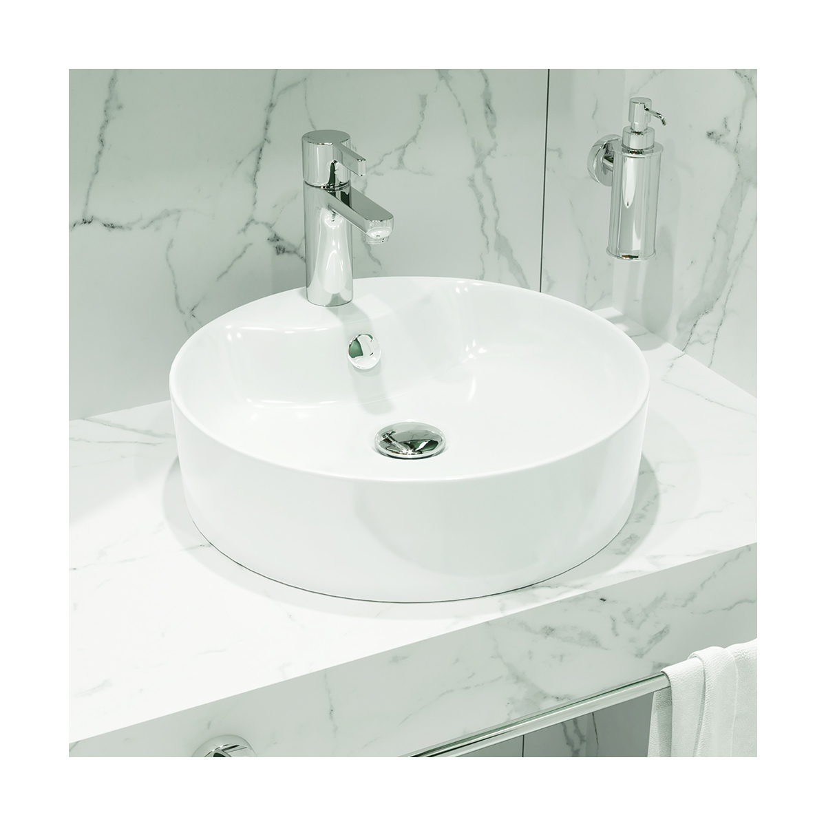 Раковина накладная "best shelf" уп белая "sanita luxe" wb.ct/best/43-c.shelf/wht.g/s1