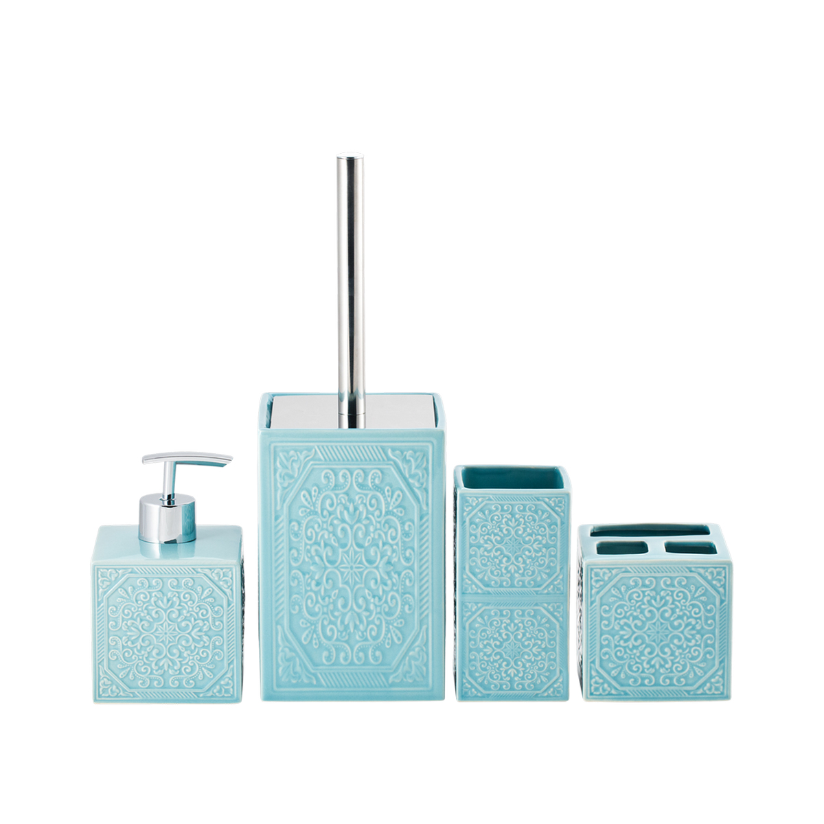 Стакан для ванной комнаты "tiffany" керамика (бирюзовый) (1/12) "swensa" swtk-1053c