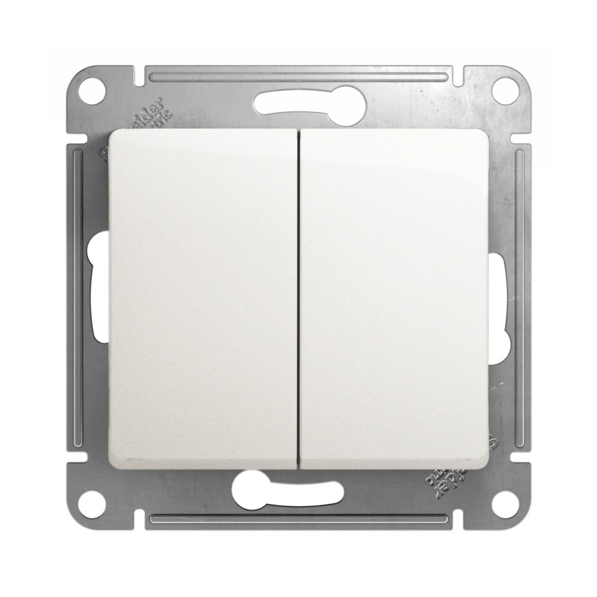 Переключатель "glossa" 2-х кл. (механизм) 10а, перламутр (1/20/160) "schneider"