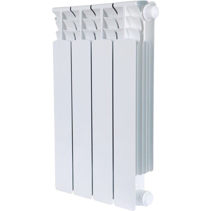 Радиатор STOUT Space 500 мм 4 секций, биметал. (нижнее правое подключение) на 7,4 кв.м.