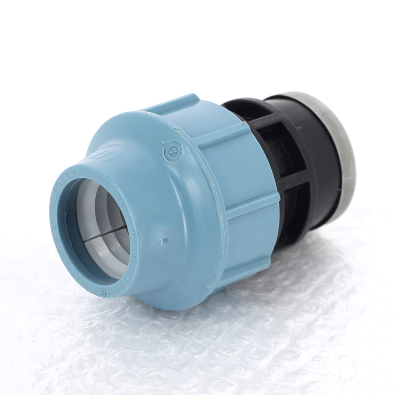 Муфта обжимная ВР 40 x 1"1/4 для водопроводных ПНД труб UNIDELTA