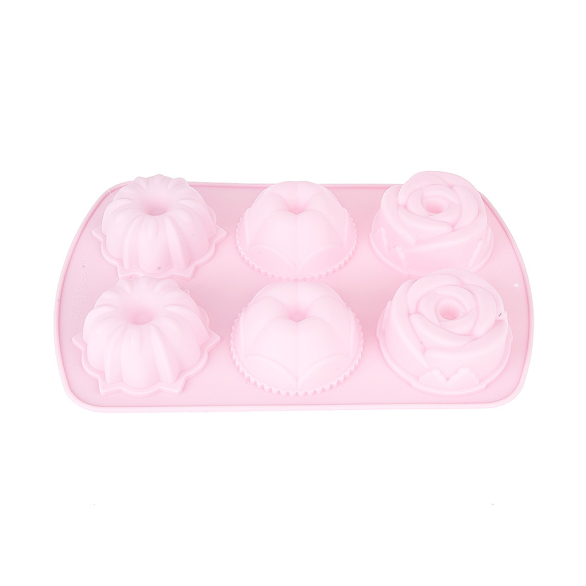 Форма для выпечки силикон. "цветочный микс" 6 ячеек d=7 см, 27*17*3,5 см (1/144) 9902612