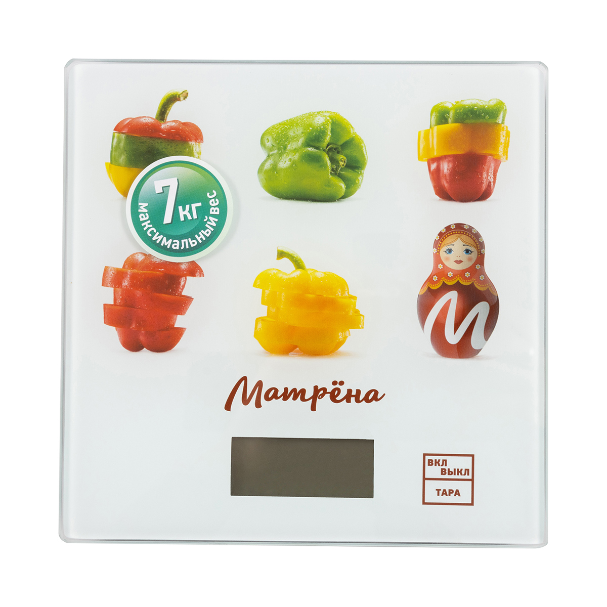 Весы кухонные электронные "матрёна" ma-033 до 7 кг (перцы) (1/20)
