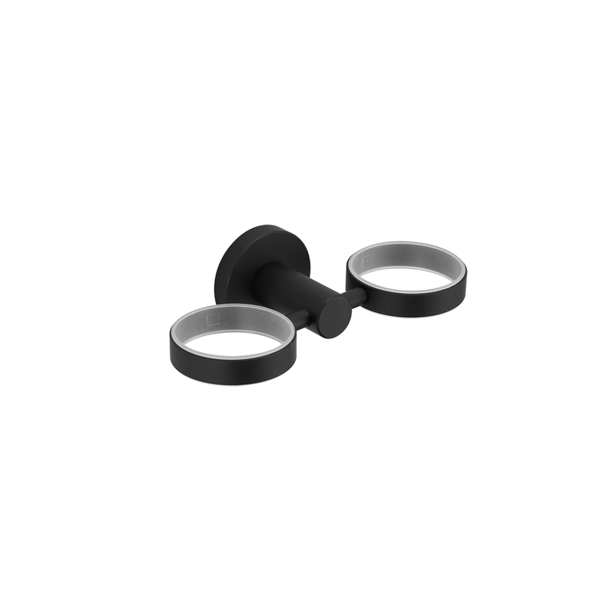 Стаканы для ванной комнаты 2 шт. с держателем f30208, черный (1/20) "frap"