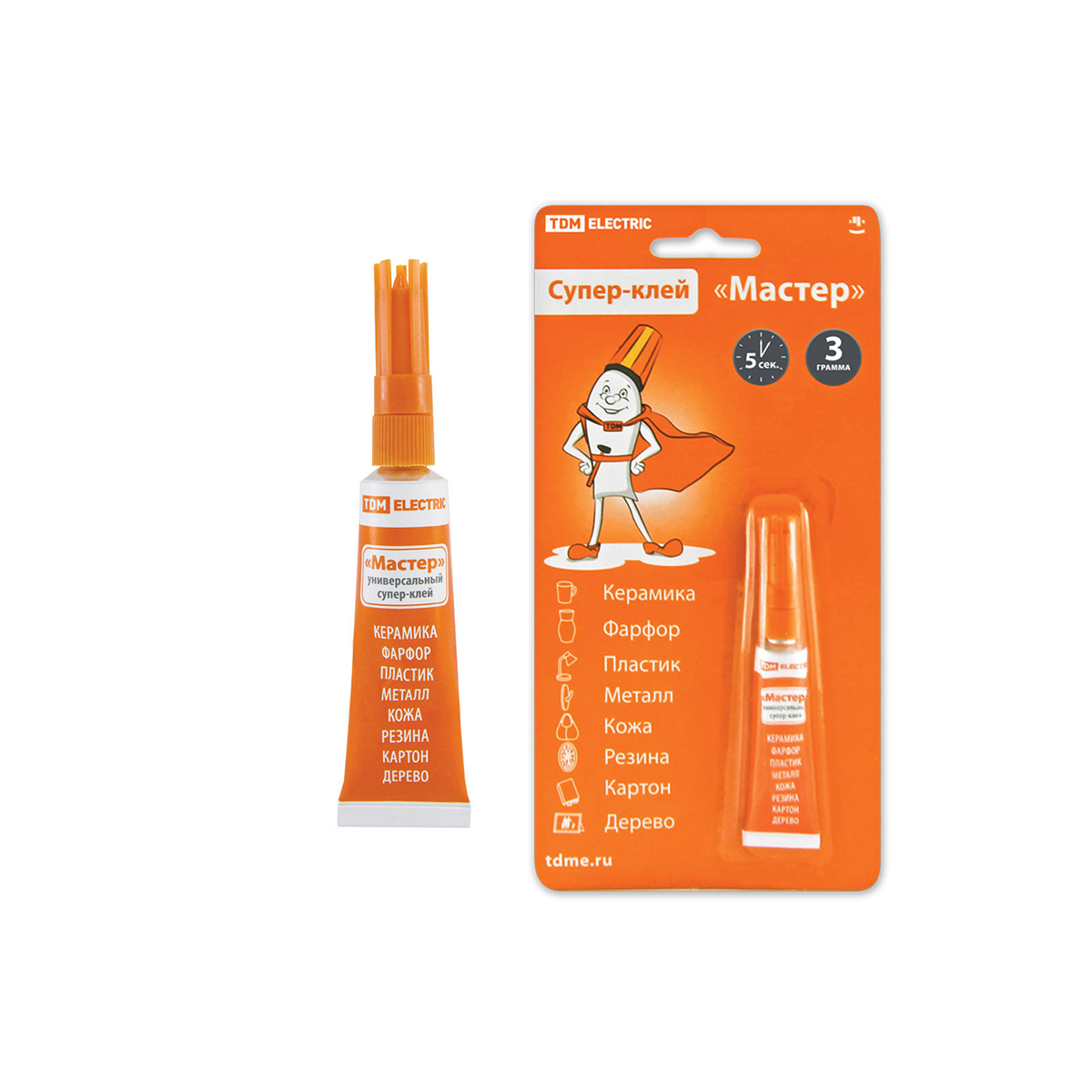 Супер-клей "мастер" 3 г блистер (24/288) tdm sq0542-0001