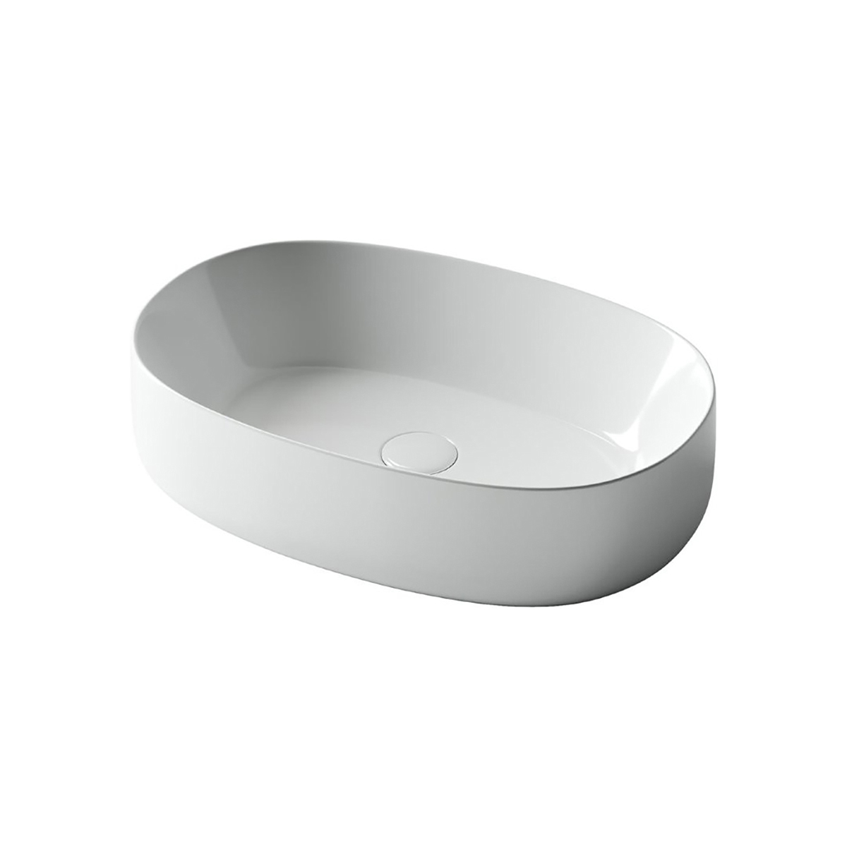 Раковина накладная "element" 540*350*145 мм овальная, белая "ceramica nova" cn5023