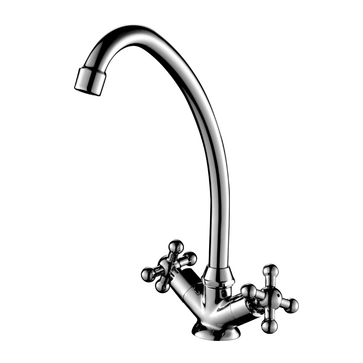 Смеситель для кухни  g02-71  высокий поворотн. излив, двухвентильный (1/12) "rossinka"