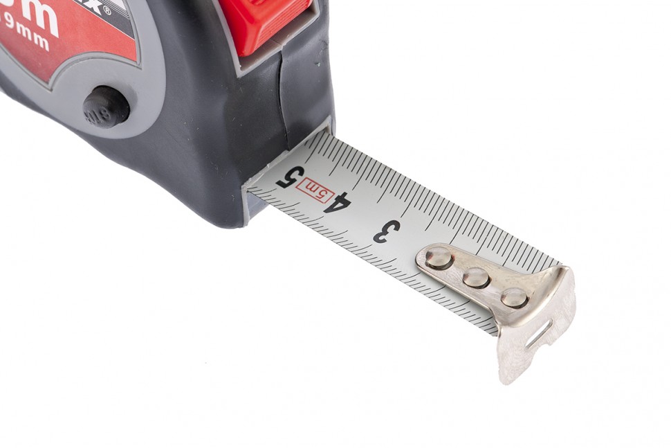 Рулетка Continuous fixation, 5 м х 19 мм, двухкомпонентный корпус, плавная фиксация Matrix (31088)