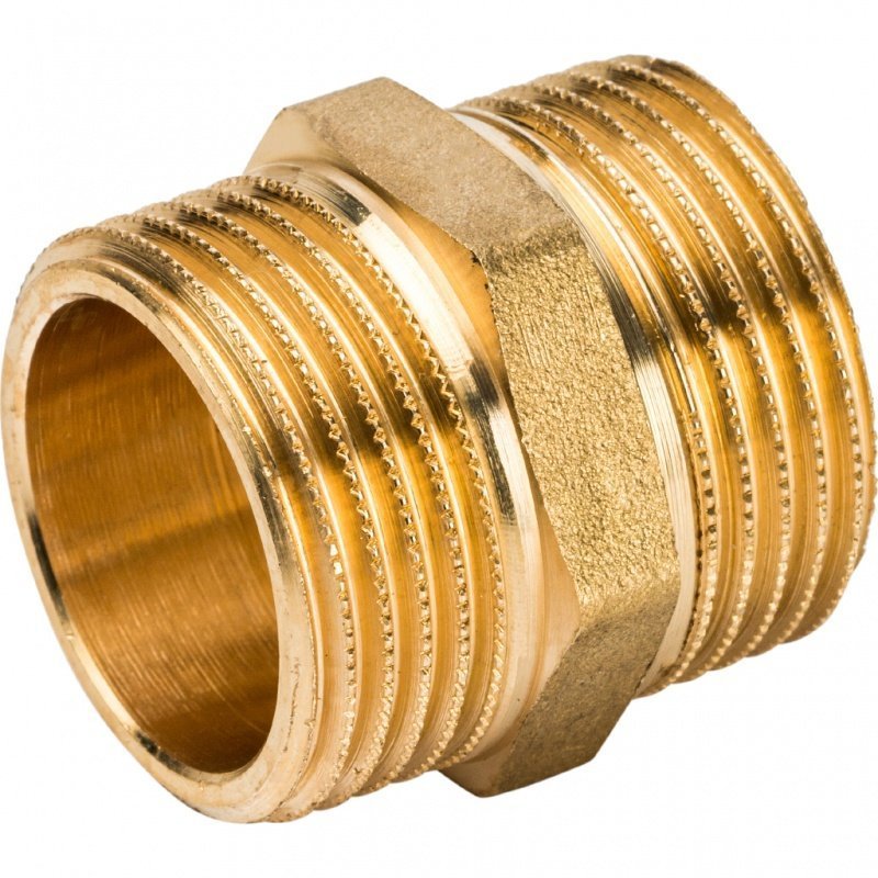 Ниппель НР 1" латунь STOUT