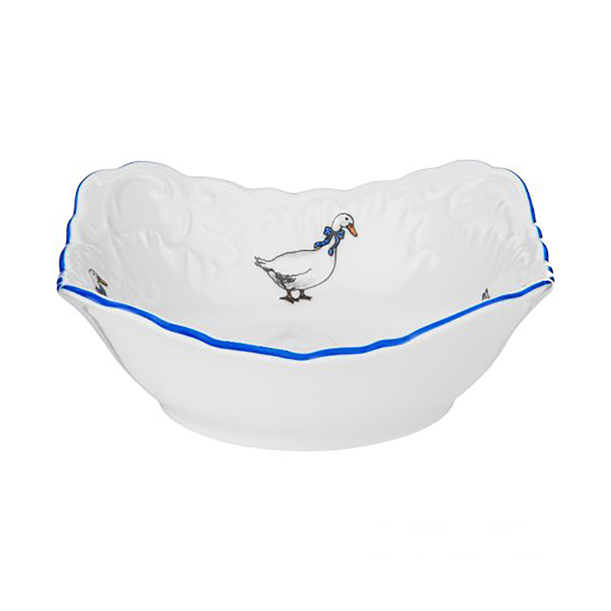 Салатник "rococo" гуси 14*14 см (1/6/36) "cmielow" omd666-рококо-17