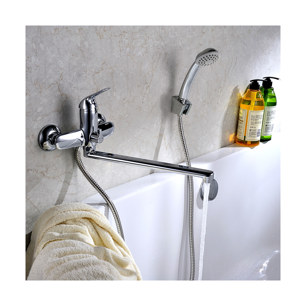 Смеситель для ванн "plus advance"  lm1251c  длинный плоский излив (1/8) "lemark"