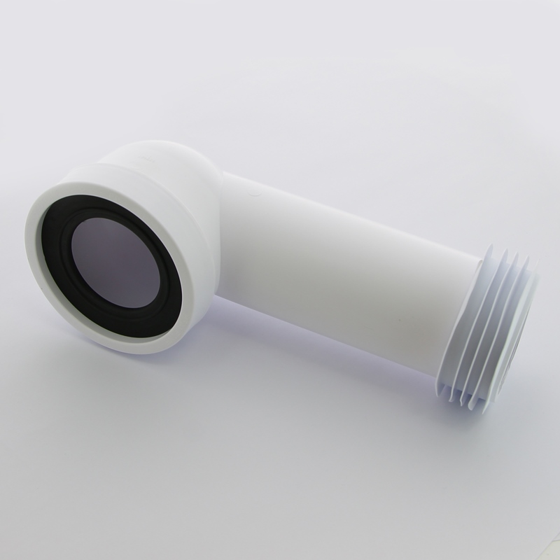 Труба фановая McAlpine L=285 мм под углом 90 с манжетой, вход 97-107 мм, выход внутрь 110 мм трубы