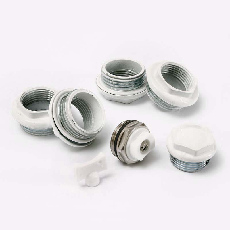 Комплект для подключения радиатора UNI-FITT 1"х3/4" RAL9016