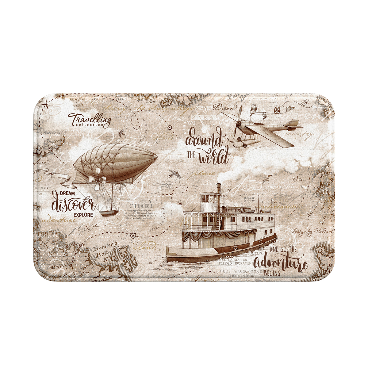 Коврик для ванной "travelling" 50*80 см (1/20) "valiant" tc-p-58